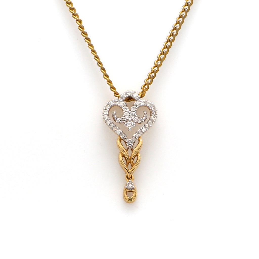 Designer Gold Diamond Pendant For Women JL AU P A-1   Jewelove.US