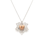 Load image into Gallery viewer, Maple Leaf Heart Platinum Rose Gold Fusion Pendant JL PT P 211   Jewelove.US

