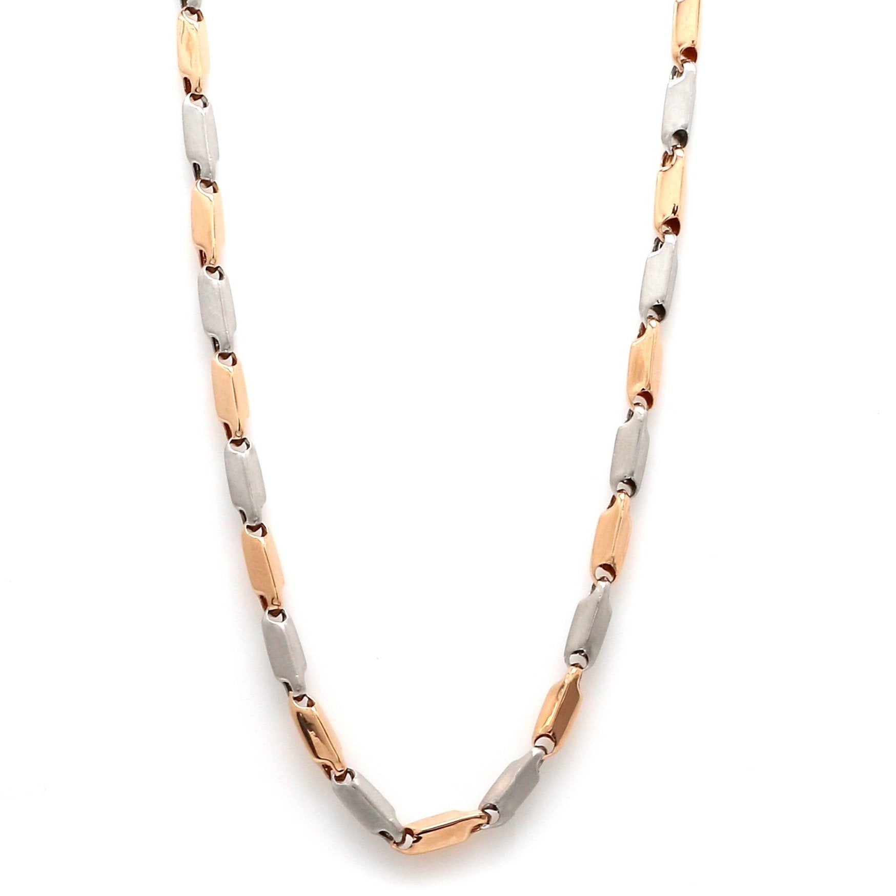 Alternate Platinum & Rose Gold Links Platinum Chain JL PT CH 906   Jewelove.US