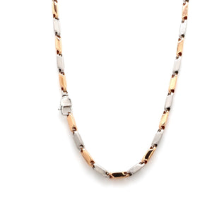Alternate Platinum & Rose Gold Links Platinum Chain JL PT CH 906