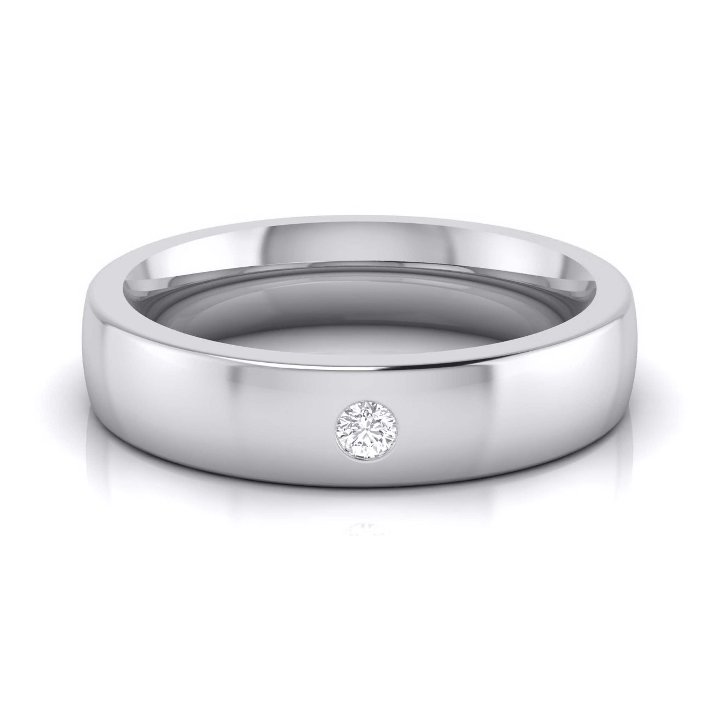 Single Diamond Platinum Ring for Men JL PT B-13   Jewelove.US