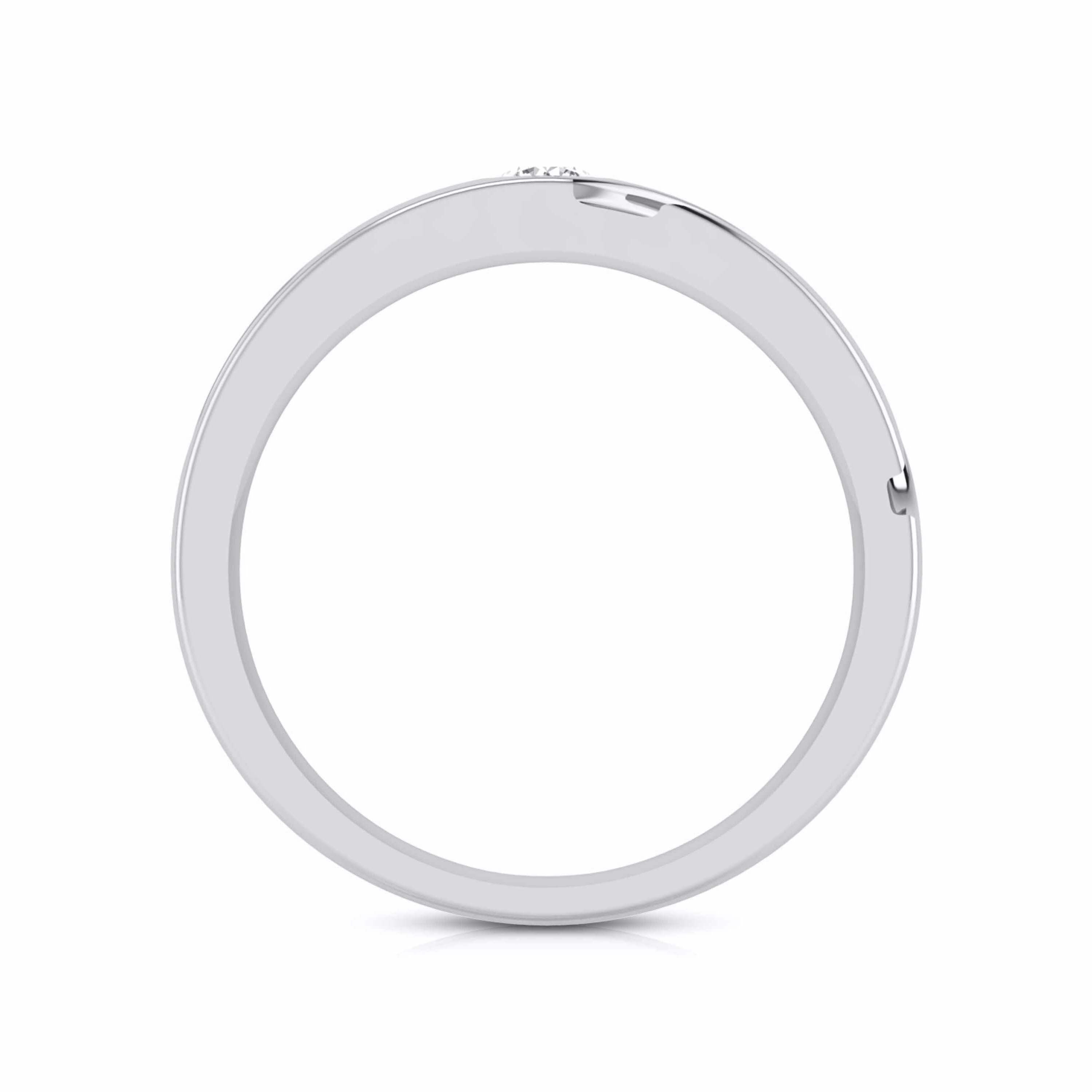 Single Diamond Platinum Ring for Men JL PT B-15