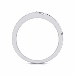 Single Diamond Platinum Ring for Men JL PT B-15