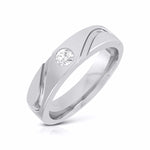 Load image into Gallery viewer, Single Diamond Platinum Ring for Men JL PT B-15
