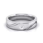 Load image into Gallery viewer, Single Diamond Platinum Ring for Men JL PT B-15  Men-s-Ring-only-VVS-GH Jewelove.US
