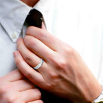 Load image into Gallery viewer, Single Diamond Platinum Ring for Men JL PT B-15

