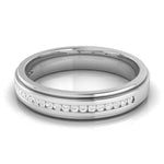 Load image into Gallery viewer, Designer Half Eternity &amp; Plain Platinum Couple Rings JL PT 524

