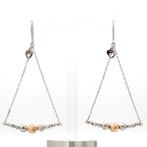 Japanese Platinum Earrings with Rose Gold for Women JL PT E 279