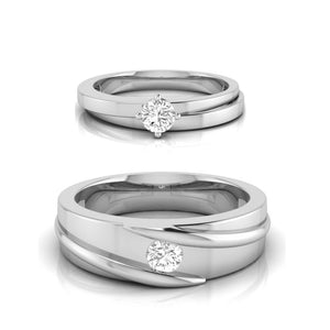 Platinum Diamond Couple Love Bands JL PT B-27  Both-J-VS Jewelove.US