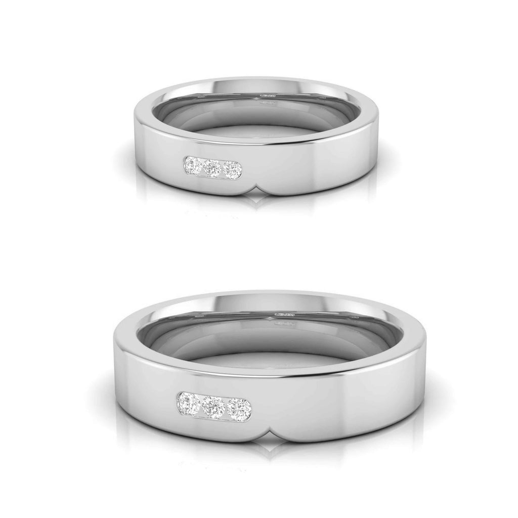 Unisex Platinum Diamond Couple Ring JL PT B-44  Both-VVS-GH Jewelove.US