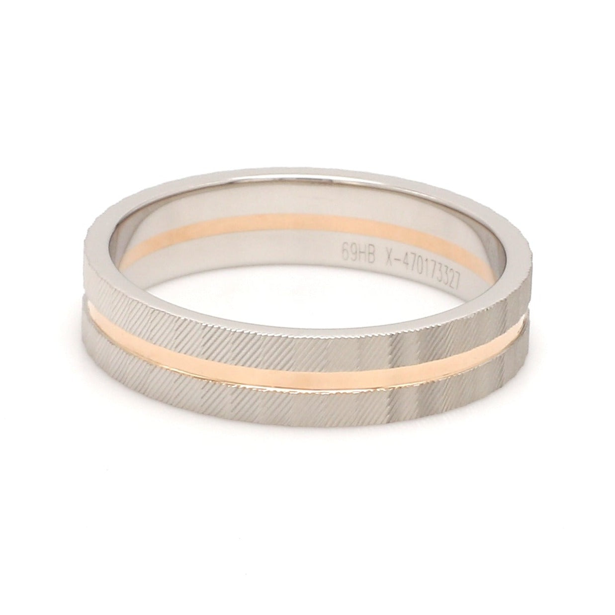 View of Designer Platinum & Rose Gold Ring for Men JL PT 1128