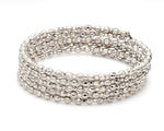 Load image into Gallery viewer, Dazzling Shiny 5-line Japanese Platinum Bracelet for Women with Diamond Cut Balls JL PTB 720
