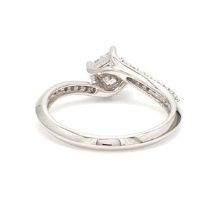 Princess Cut Solitaire-look Platinum Engagement Ring for Women JL PT 1010