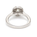 Load image into Gallery viewer, 50-Pointer Platinum Halo Solitaire Ring with Diamond Shank for Women JL PT 977
