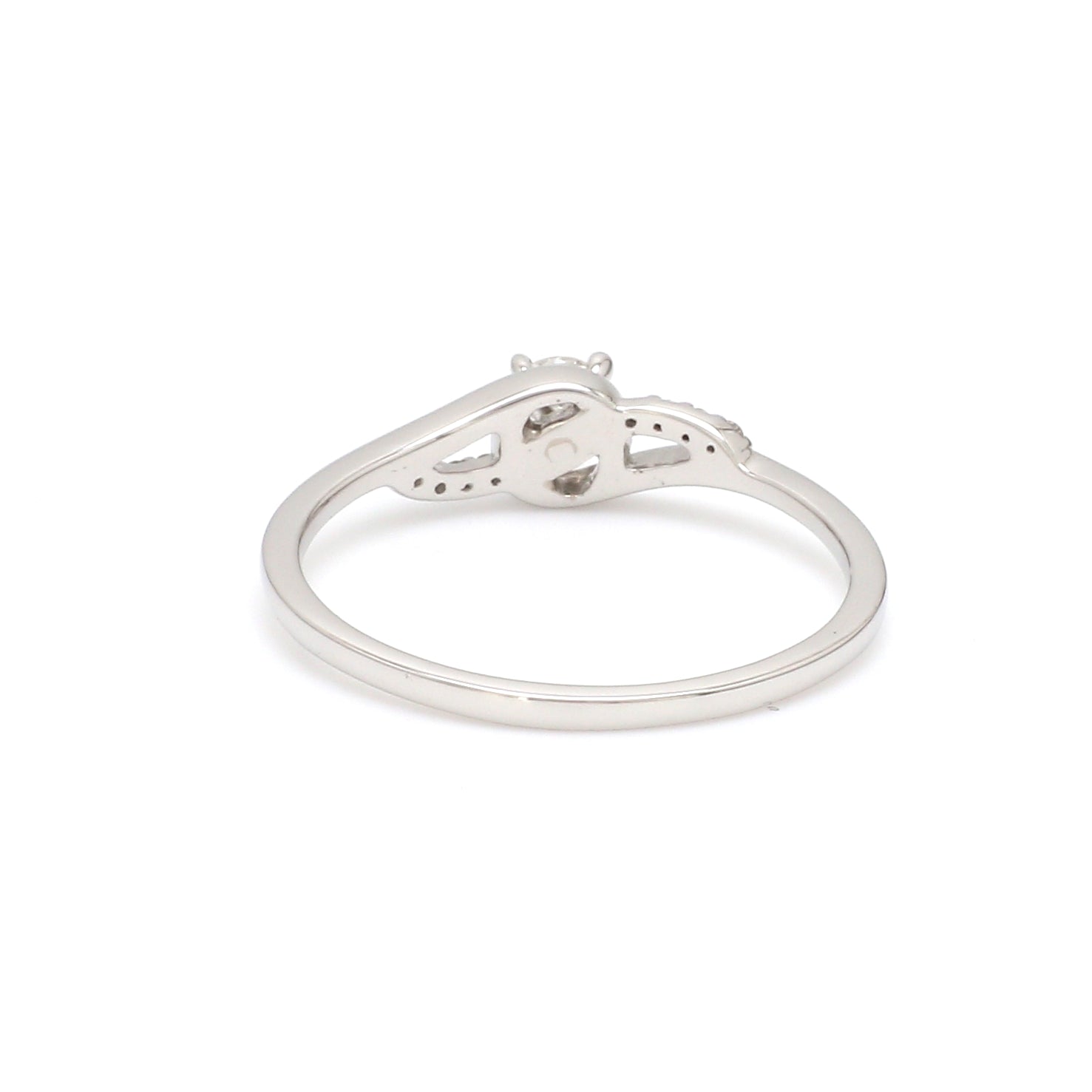 Designer Platinum Solitaire Ring with Diamond Accents JL PT 969   Jewelove.US