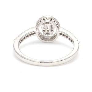 Oval Solitaire-Look Platinum Diamond Ring for Women JL PT 1004   Jewelove
