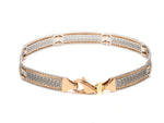 Load image into Gallery viewer, Platinum &amp; Rose Gold Bracelet for Men JL PTB 1056   Jewelove.US
