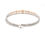 Load image into Gallery viewer, Dazzling Shiny Flexible Japanese Platinum &amp; Rose Gold Bracelet for Women JL PTB 719   Jewelove.US

