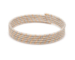 Load image into Gallery viewer, Unique 5-Row Japanese Platinum &amp; Rose Gold Bracelet for Women JL PTB 727
