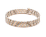 Load image into Gallery viewer, Unique 5-Row Japanese Platinum &amp; Rose Gold Bracelet for Women JL PTB 727   Jewelove.US

