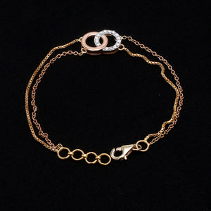 Customised 14K Gold Bracelet with Diamonds   Jewelove.US