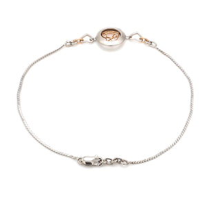 Platinum Rose Gold Heart Bracelet for Women JL PTB 745
