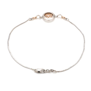 Platinum Rose Gold Heart Bracelet for Women JL PTB 745   Jewelove.US