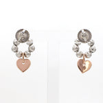 Load image into Gallery viewer, Designer Plain Platinum &amp; Rose Gold Earrings JL PT E 212   Jewelove™
