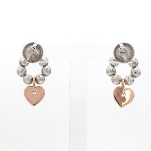 Designer Plain Platinum & Rose Gold Earrings JL PT E 212   Jewelove™