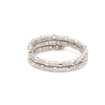 Load image into Gallery viewer, Unique Textured Japanese 2 Row Flexible Size Platinum Ring JL PT 1073
