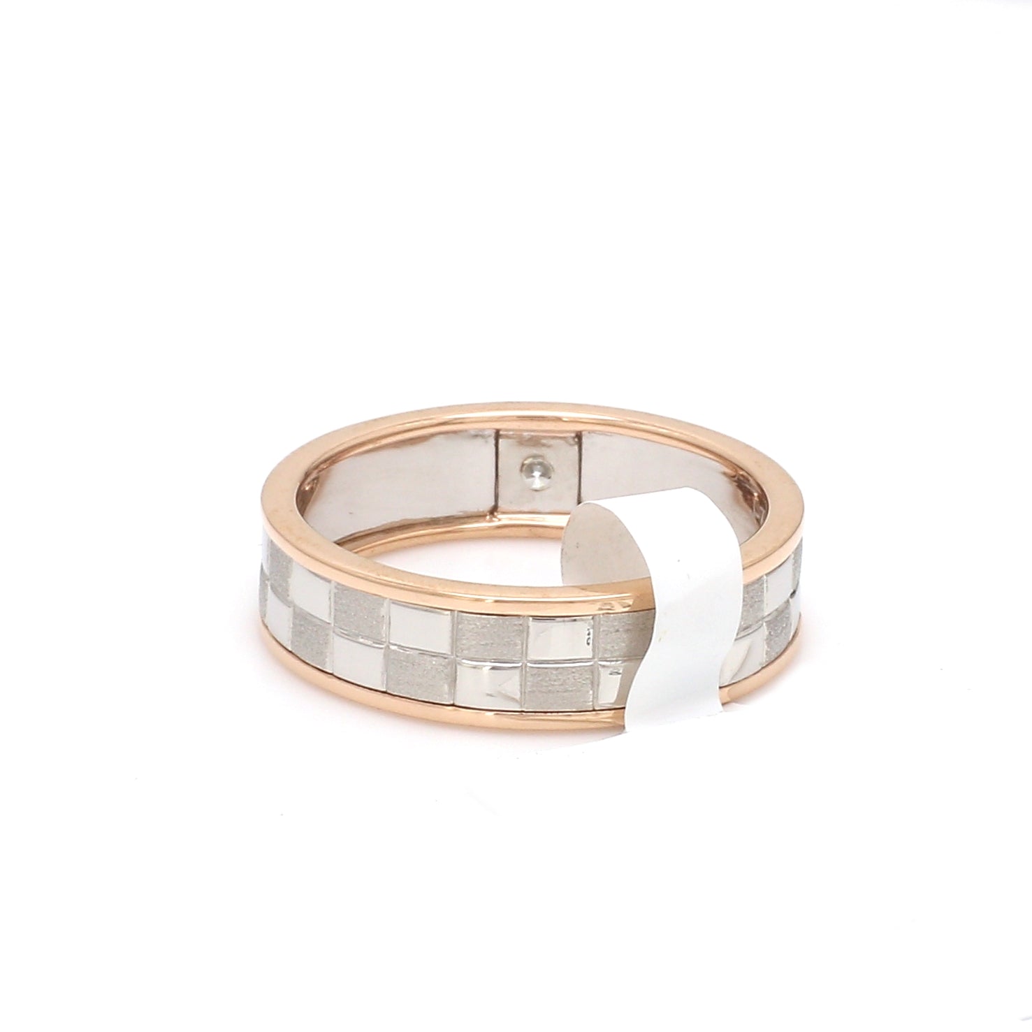 Chess Couple Rings in Platinum & Rose Gold with Single Diamonds JL PT 1114   Jewelove.US