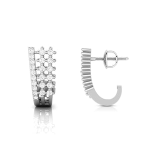 Designer Platinum & Diamond Earrings for Women JL PT E BL-01   Jewelove.US