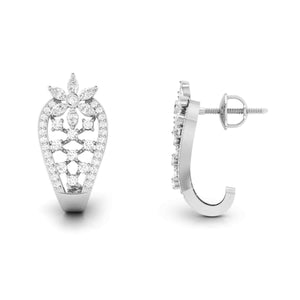 Beautiful Platinum & Diamond Earrings for Women JL PT E BL-07   Jewelove.US