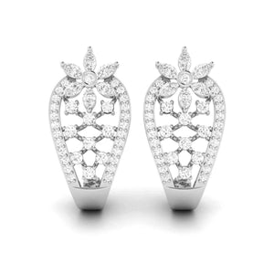 Beautiful Platinum & Diamond Earrings for Women JL PT E BL-07  VVS-GH Jewelove.US
