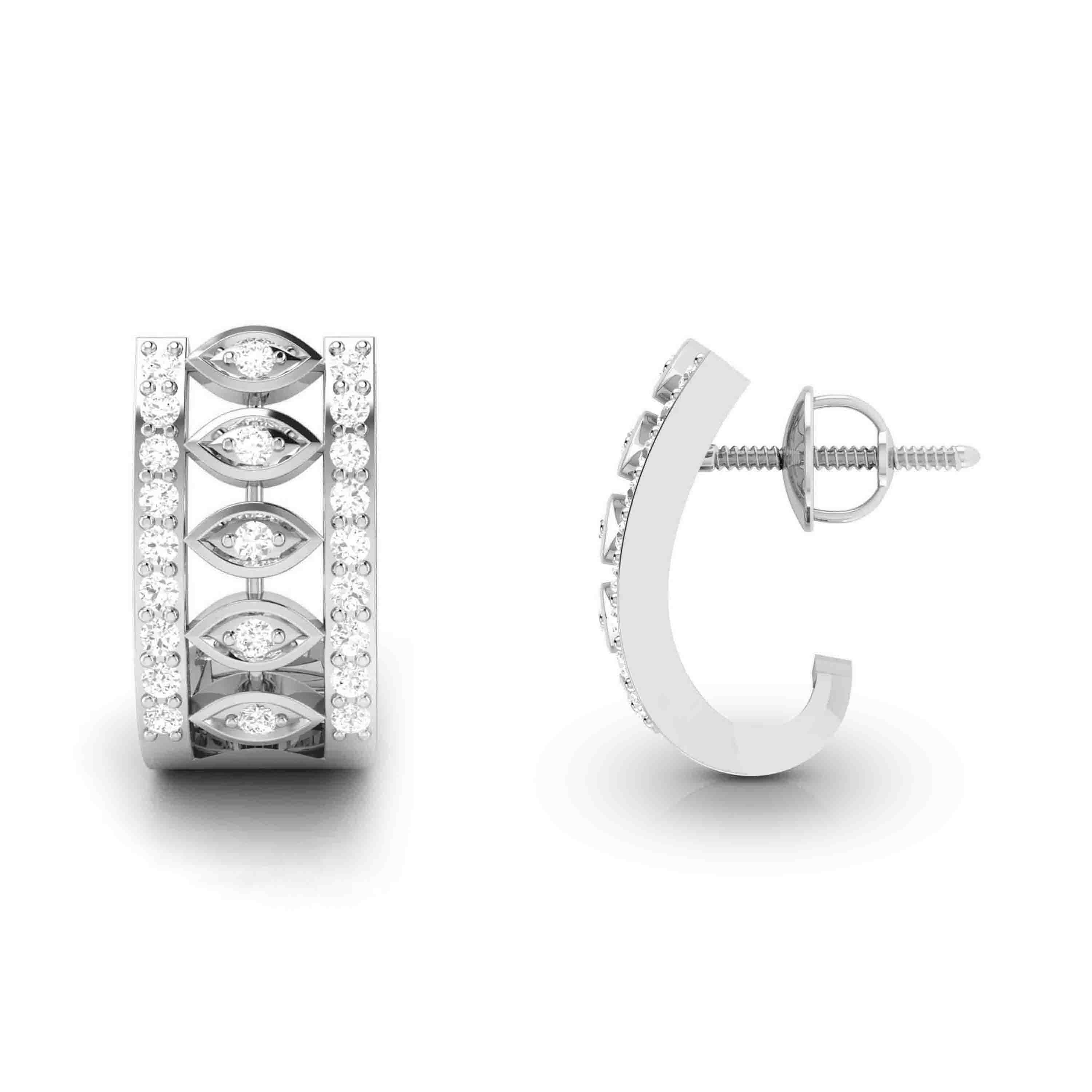 Designer Platinum & Diamond Earrings for Women JL PT E BL-10   Jewelove.US