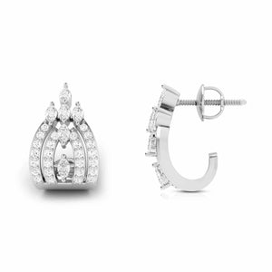Designer Platinum & Diamond Earrings for Women JL PT E BL-12   Jewelove.US