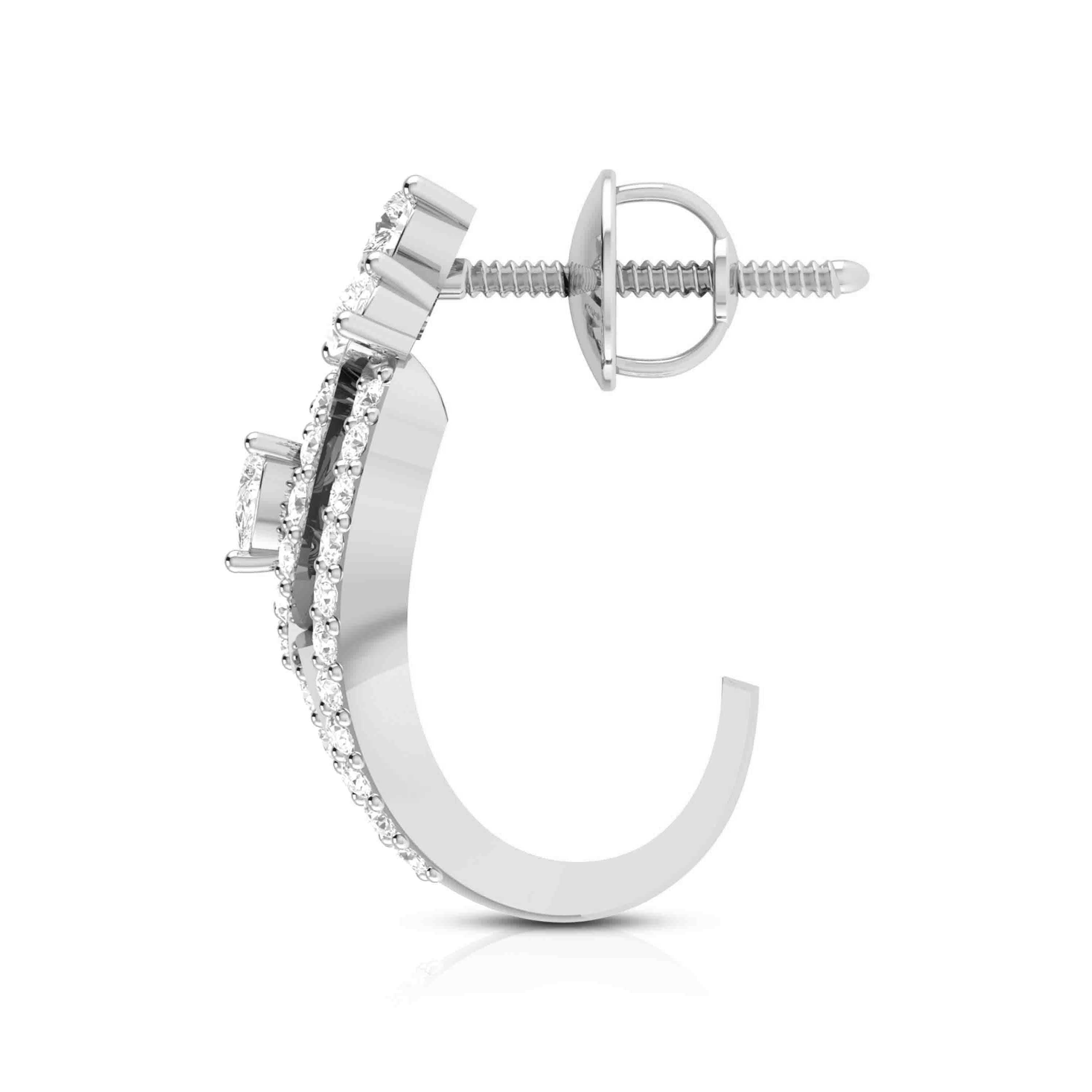 Designer Platinum & Diamond Earrings for Women JL PT E BL-13   Jewelove.US