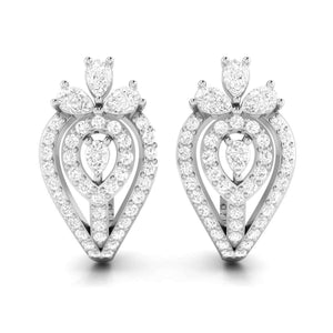 Designer Platinum & Diamond Earrings for Women JL PT E BL-13  VVS-GH Jewelove.US