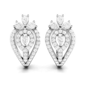 Designer Platinum & Diamond Earrings for Women JL PT E BL-13  VVS-GH Jewelove.US