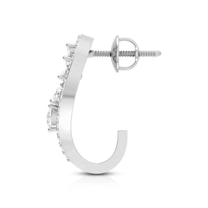 Designer Platinum & Diamond Heart Earrings for Women JL PT E BL-14