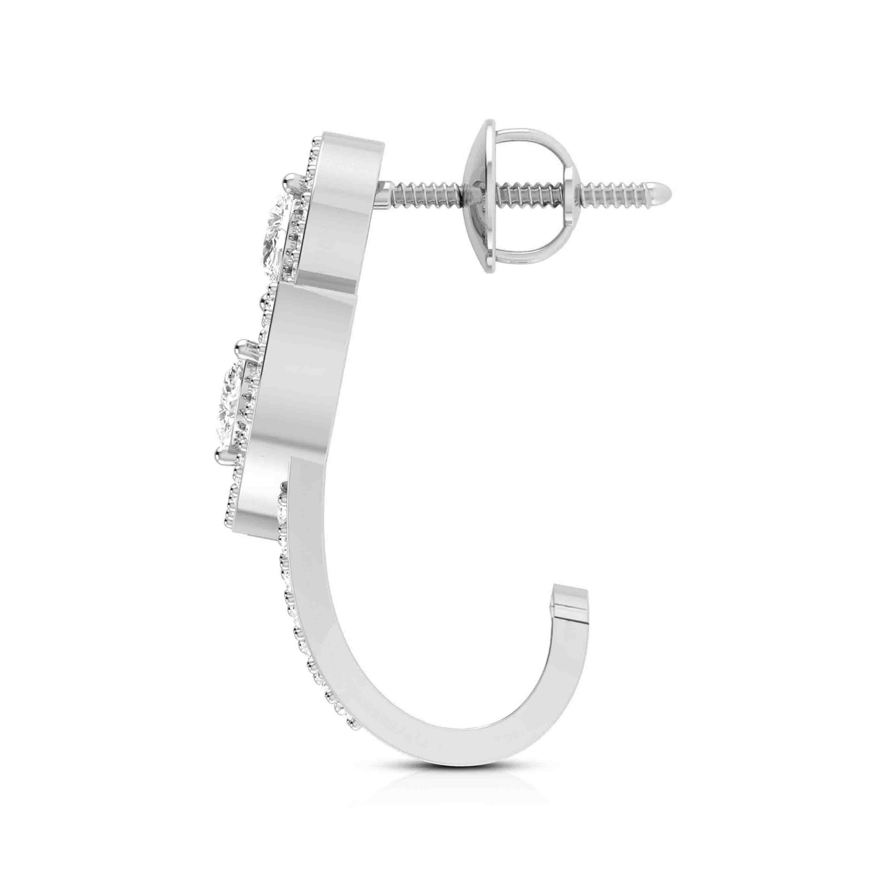 Designer Platinum & Diamond Earrings for Women JL PT E BL-15   Jewelove.US