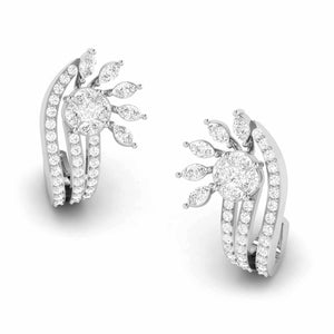 Designer Platinum & Diamond Earrings for Women JL PT E BL-16