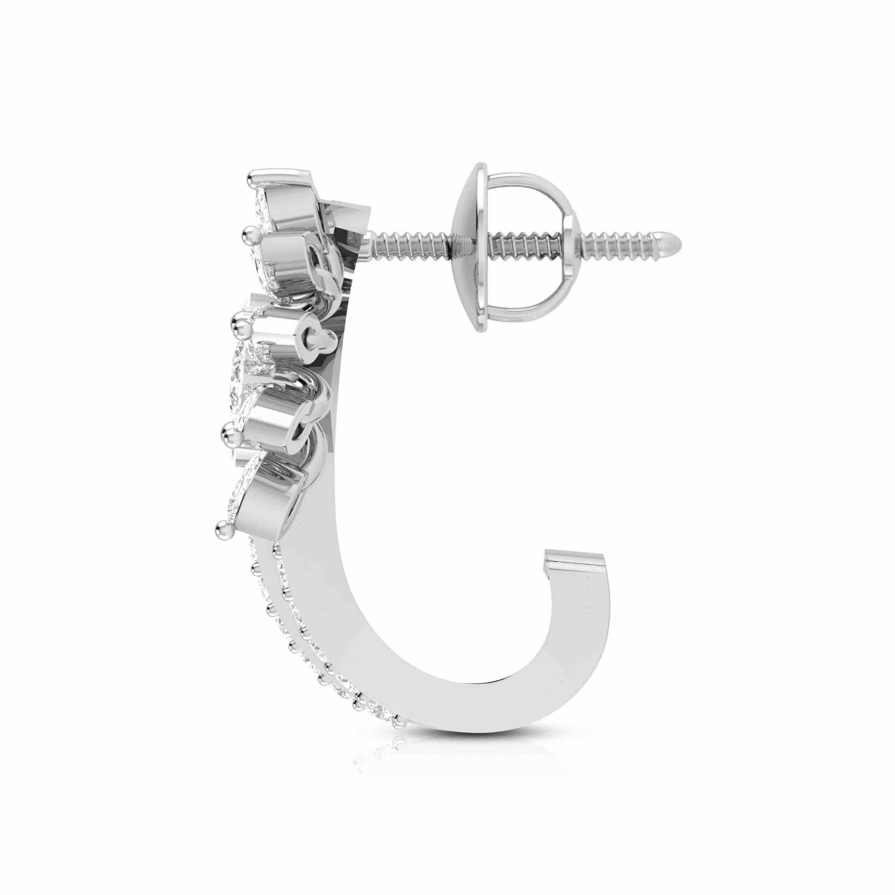 Designer Platinum & Diamond Earrings for Women JL PT E BL-16