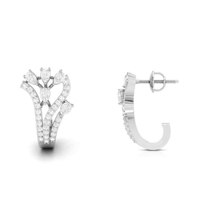 Designer Platinum & Diamond Earrings for Women JL PT E BL-17
