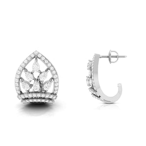 Designer Platinum & Diamond Earrings for Women JL PT E BL-18