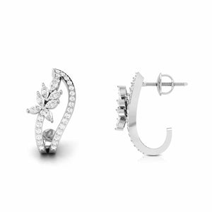 Designer Platinum & Diamond Earrings for Women JL PT E BL-19