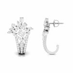 Load image into Gallery viewer, Designer Platinum &amp; Diamond Earrings for Women JL PT E BL-21
