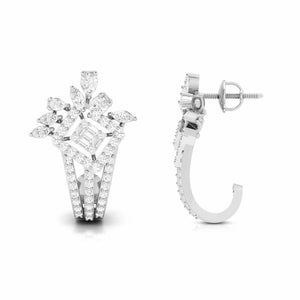 Designer Platinum & Diamond Earrings for Women JL PT E BL-21