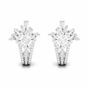 Designer Platinum & Diamond Earrings for Women JL PT E BL-21