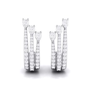 Designer Platinum & Diamond Earrings for Women JL PT E BL-22  VVS-GH Jewelove.US